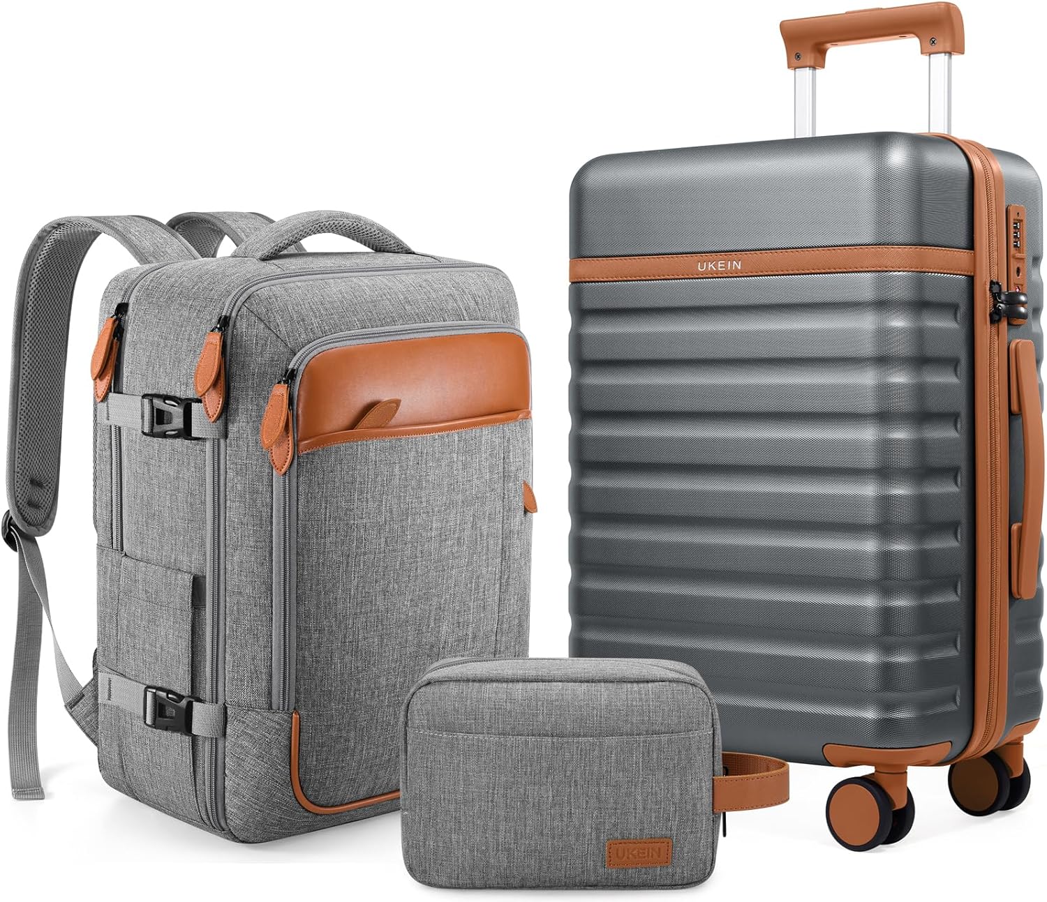 3-Piece Hardside Luggage Set with TSA Lock