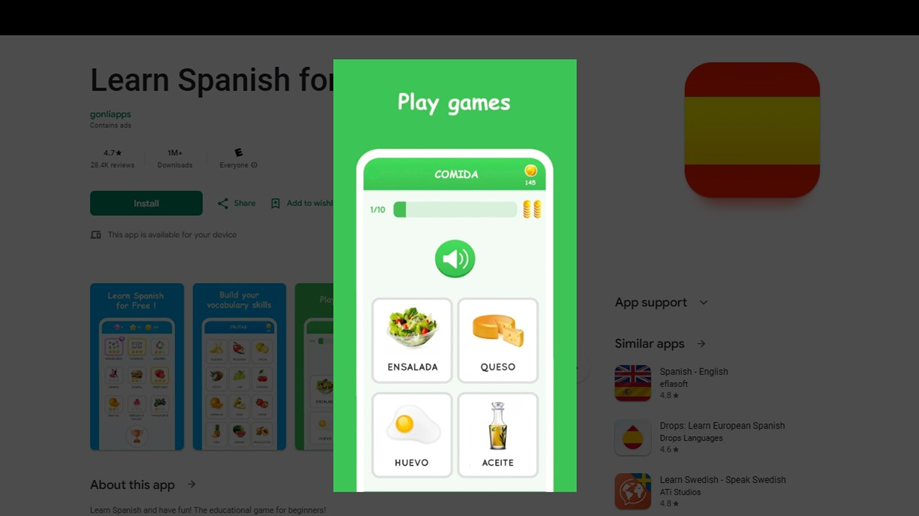 Learn Spanish for beginners - learn Spanish games