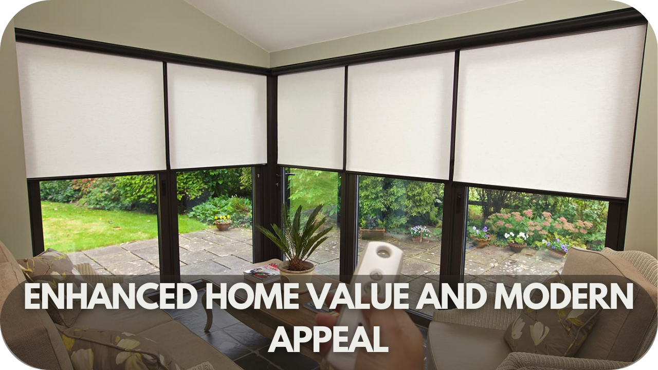 Stylish motorised blinds boosting home value and elegance.