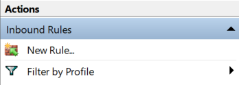 select 'Inbound Rules'.