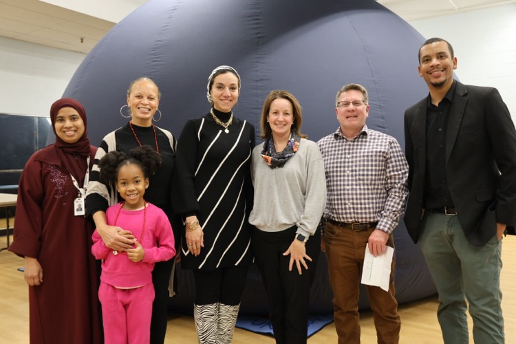 Dr. Hady poses alongside OFCP and technology team pictured from left to right Thaslima Thamana, Jenifer Clarke, Dr. Hady, Rebecca Zenczak, Stephen Rodonis, and Dr. Mallery.