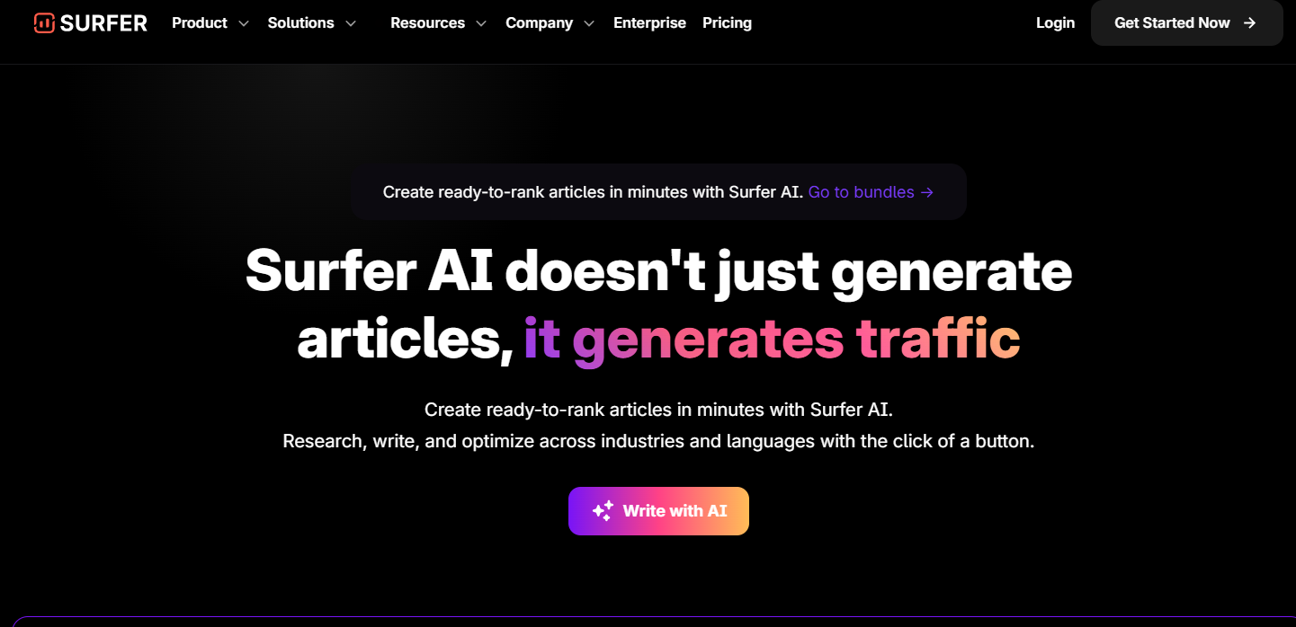 Surfer Ai - Best AI Writing Tools for SEO-Rich Blog Content 