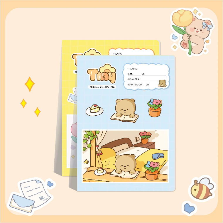 Vở 4 ô ly TINY 48 trang Hải Tiến 1237 - Giấy định lượng 120gsm - Mua 1 ...