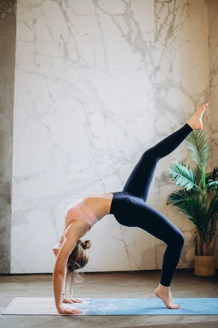 woman doing yoga pose