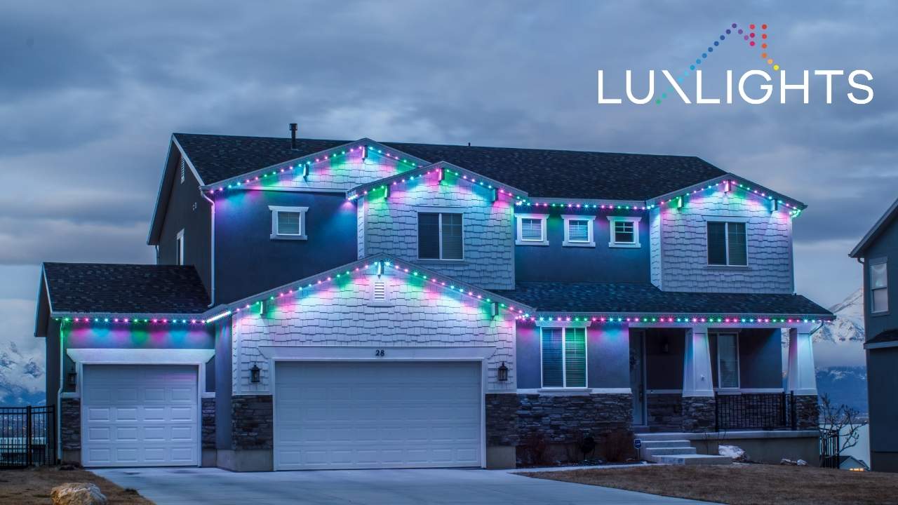 multicolor permanent Christmas lights