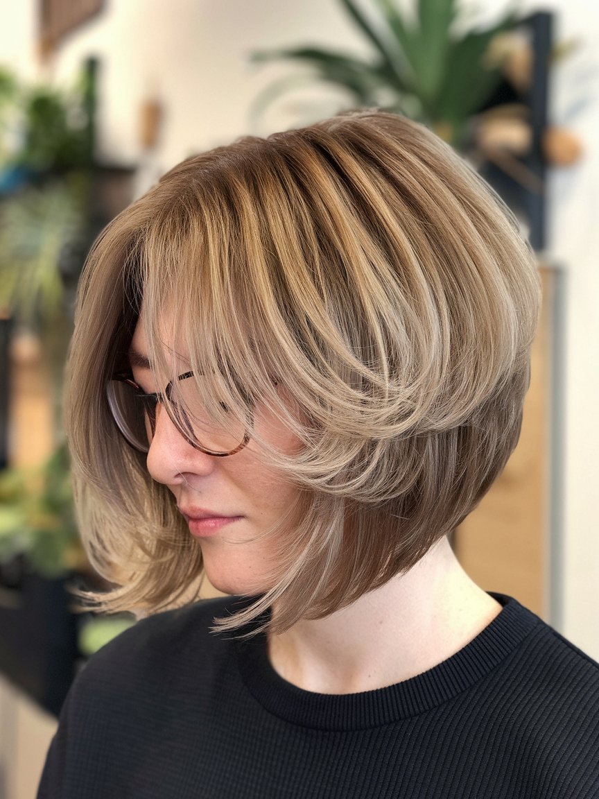 20. Textured Medium Bob for Thin Hair