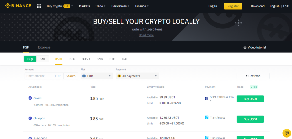 Criptomonedas Binance