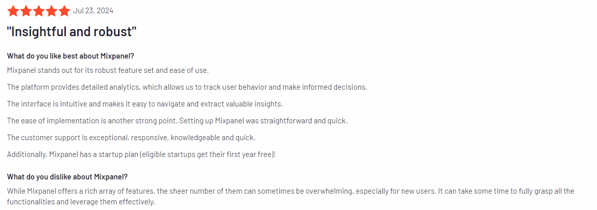 Mixpanel review