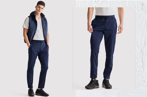 Navy Blue 4-Way Stretch Travel Pant