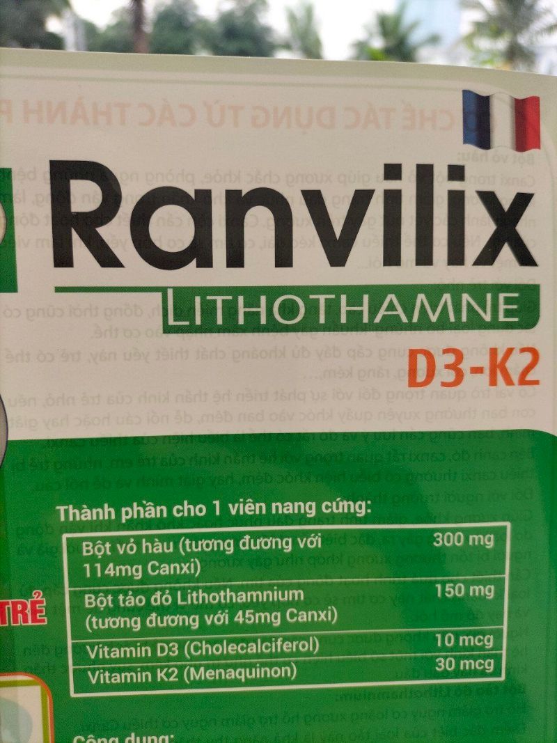 Các thành phần chính làm nên một sản phẩm Ranvilix an toàn, lành tính