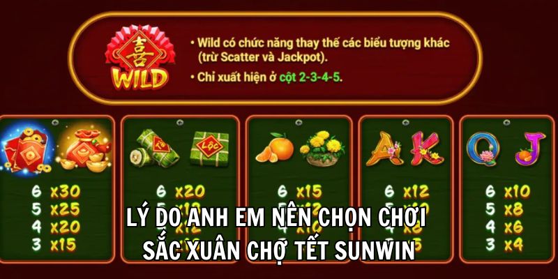 Lý do anh em nên chọn chơi Sắc Xuân Chợ Tết Sunwin