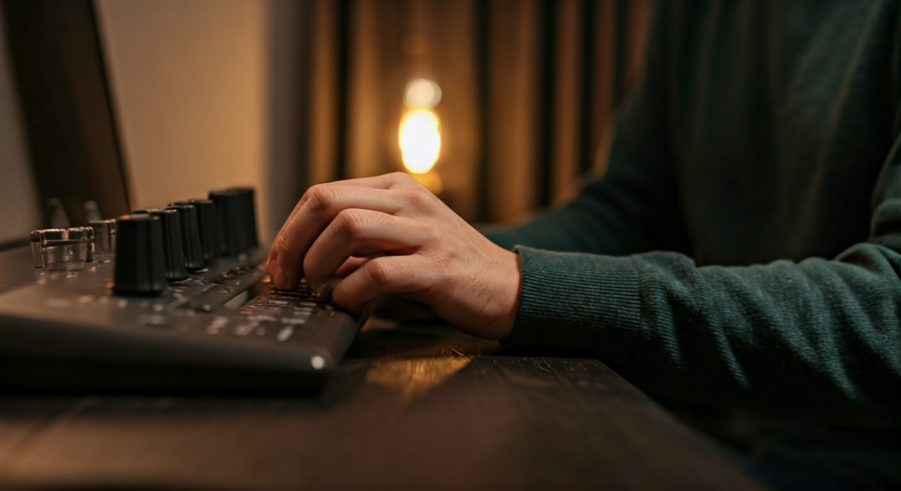 Adjusting audio equipment for podcast