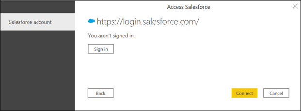 Connect to Salesforce Account