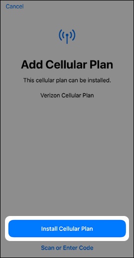 Verizon eSIM Activation on iOS Devices 
