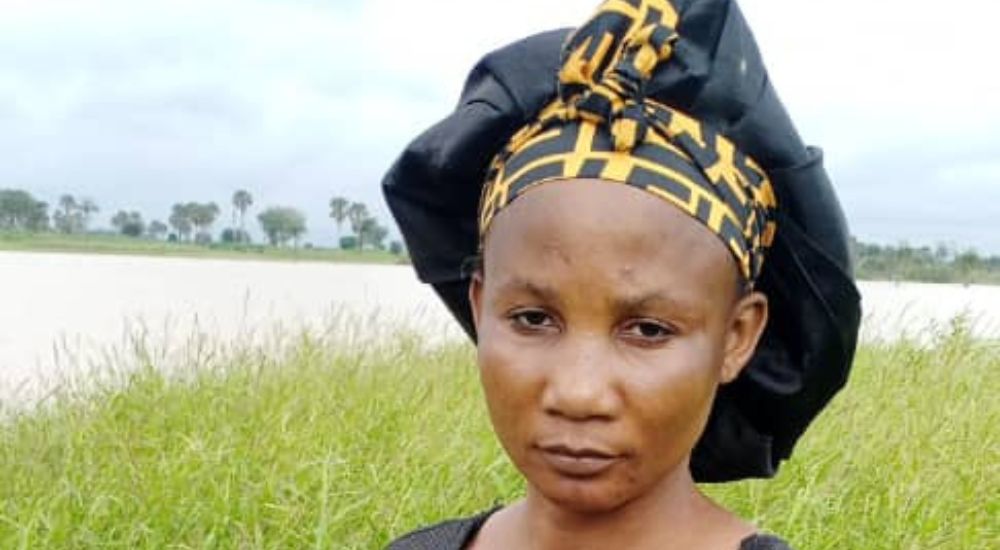 Mrs Okorie, a victim of the flood