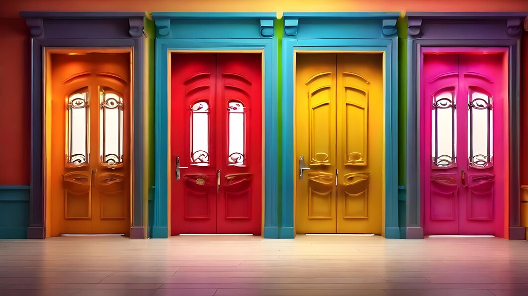 bold-color-hall-doors