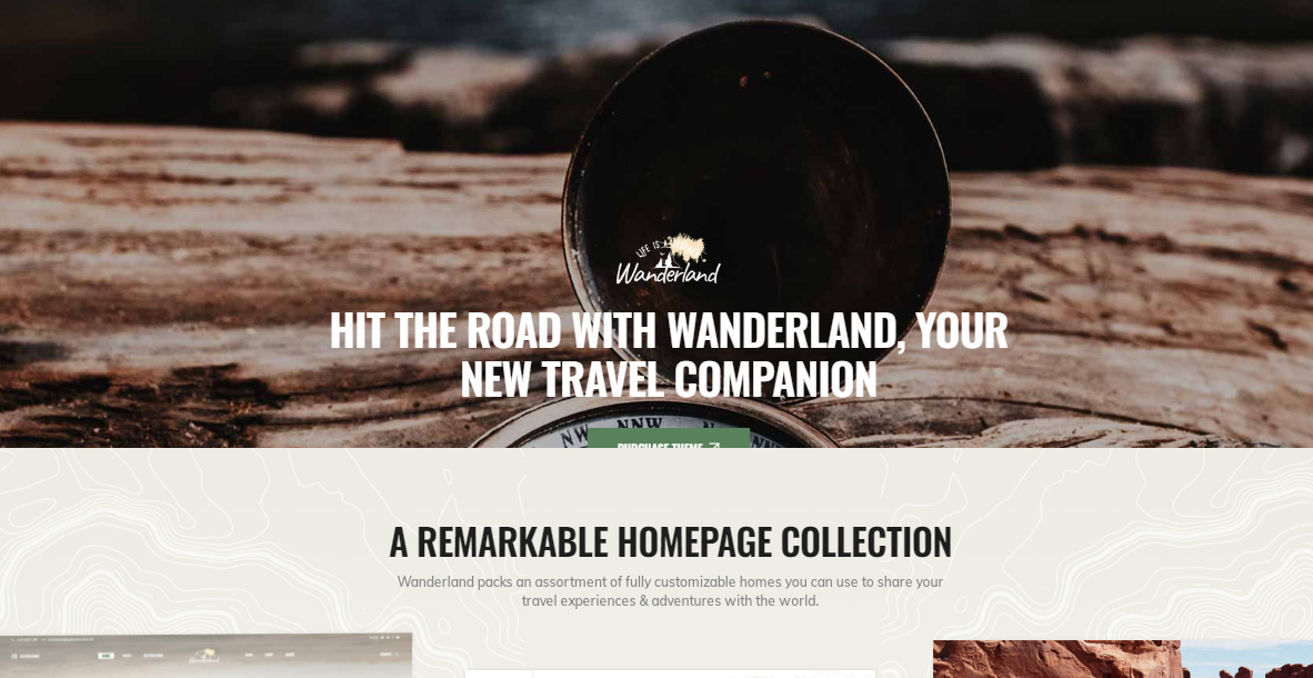 Wanderland blogging template by Mikado-Themes on Theme Forest