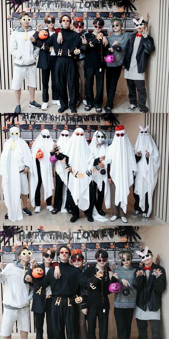 A picture of BTS Halloween costumes