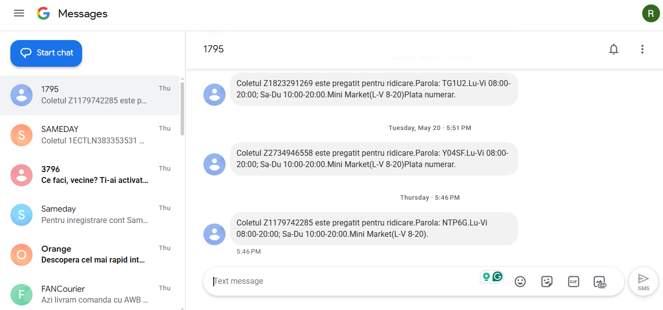 Sending texts from a computer with Android Messages