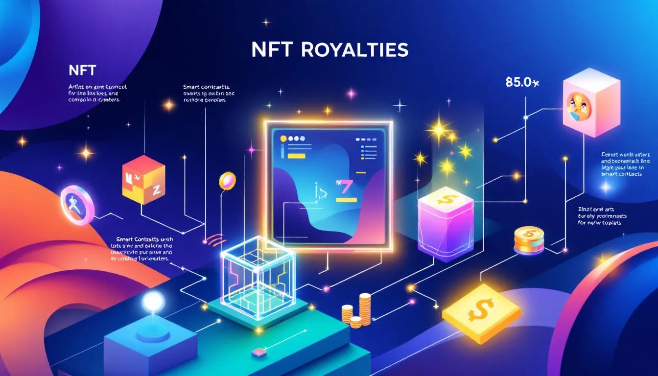 An infographic explaining NFT royalties and how they benefit creators.
