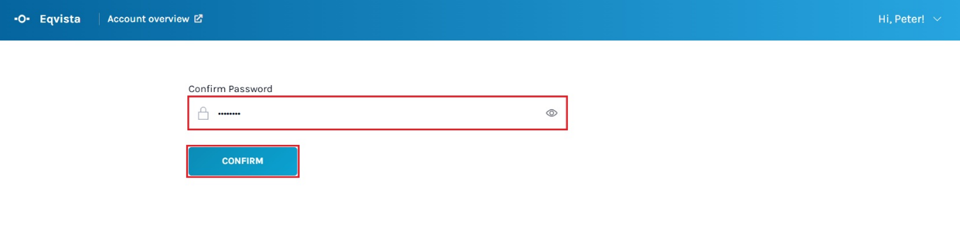 confirm password 