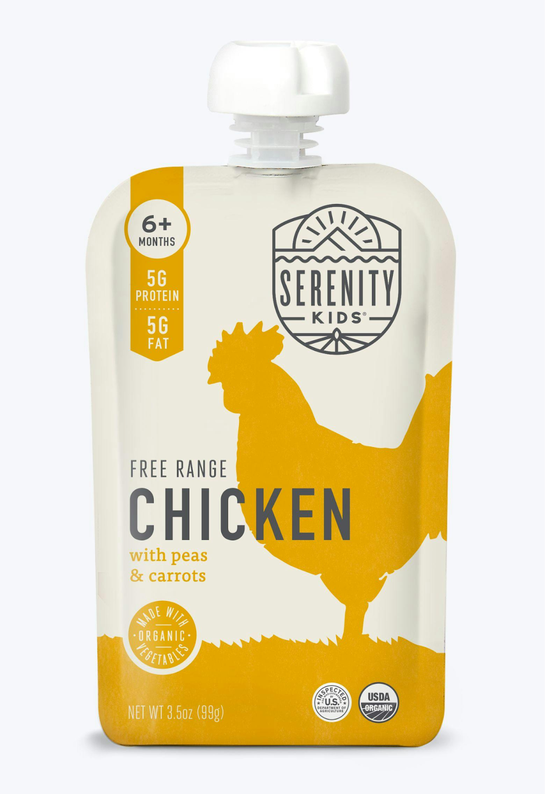 Free Range Chicken baby food pouch from Serenity Kids