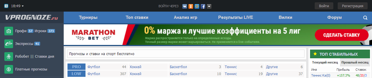 в прогнозе ру прогнозы на спорт