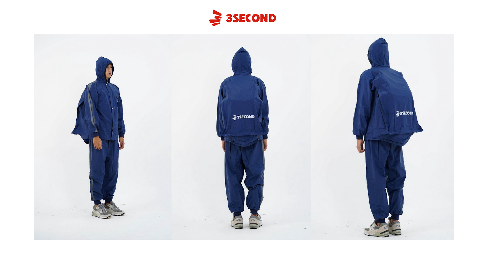 Jas Hujan Pria Navy Model Kura kura