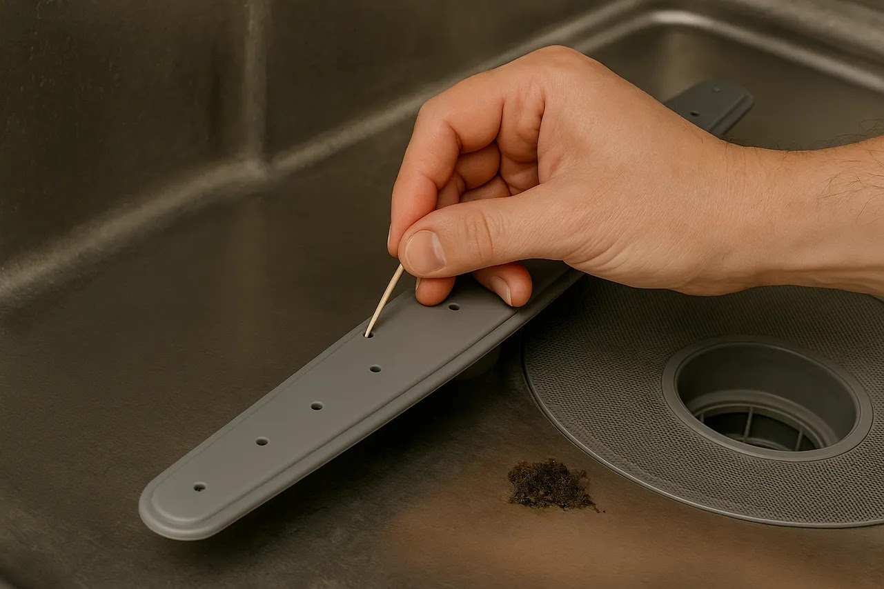 unclog-dishwasher-spray-holes-carefully-source-azparts