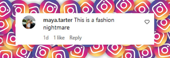 A fan comments on Taylor Swift's outfit and styling choices from a post dated November 10, 2024 | Source: Instagram./voguemagazine/