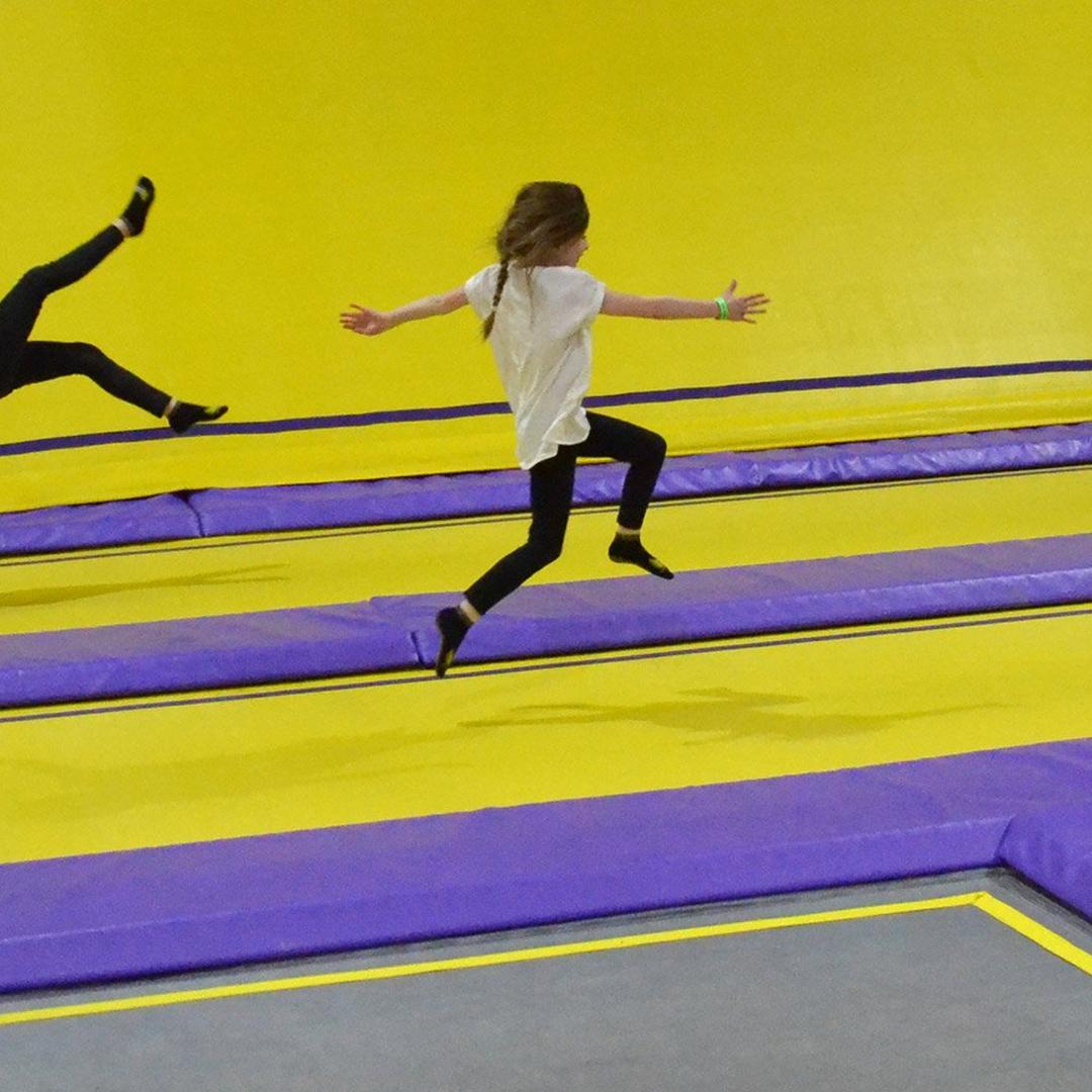 No Running on the Trampolines - trampoline park safety tips