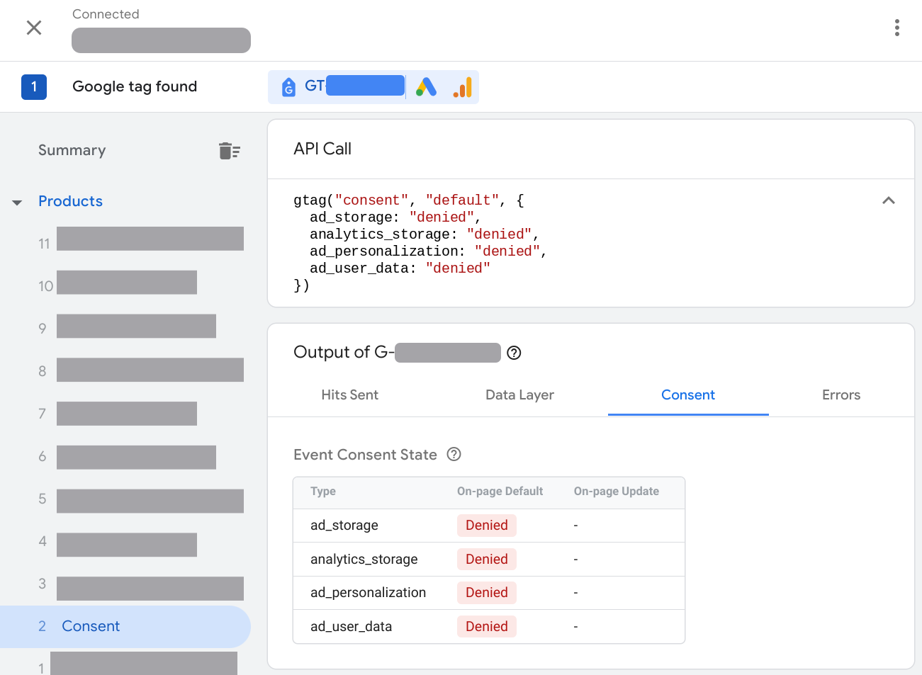 Google Consent Mode V2 Check: Issue Default Consent Not Set