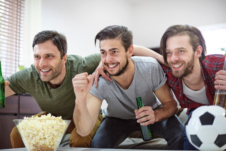 man watching football 