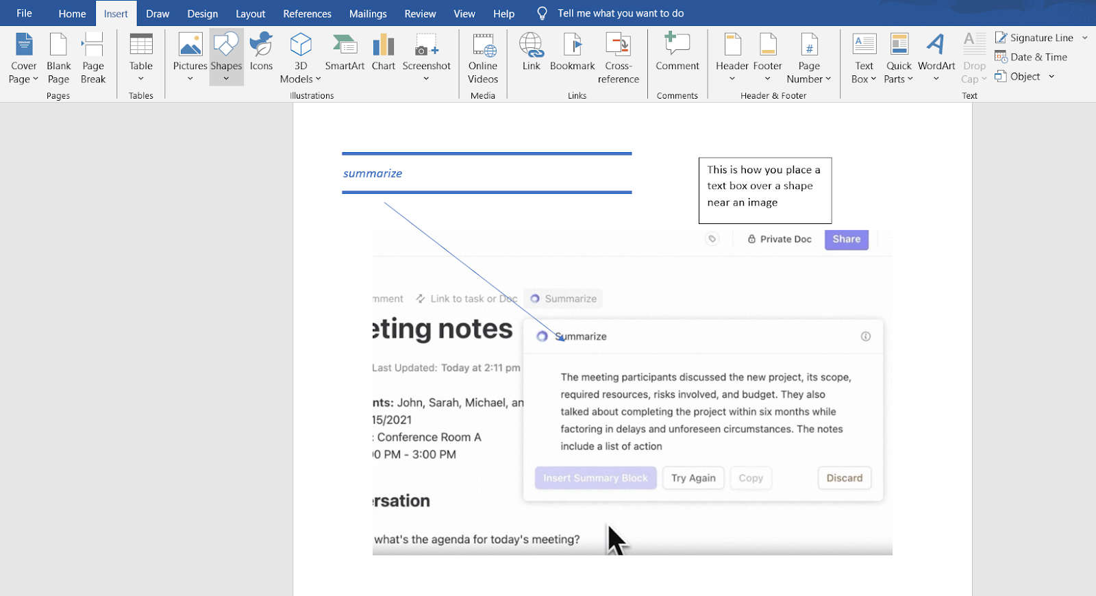 Add shapes to enhance visuals: how to annotate in microsoft word