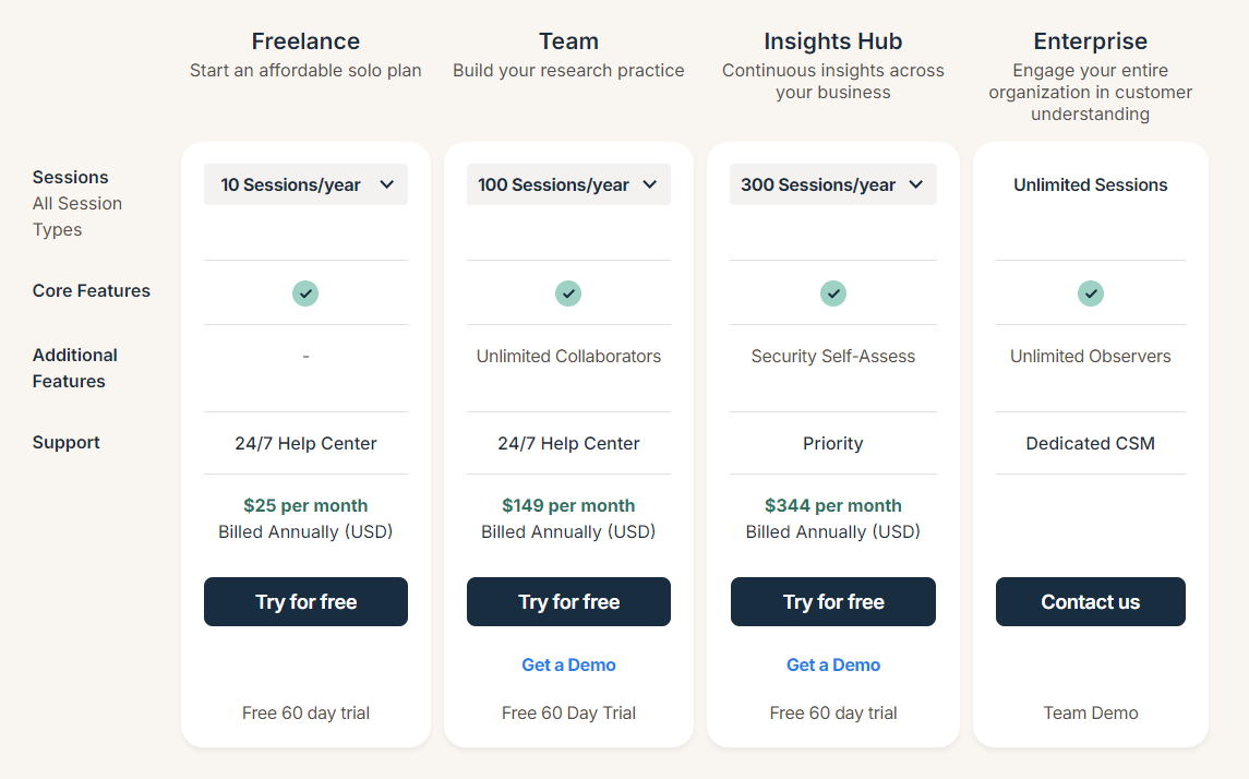 Lookback pricing