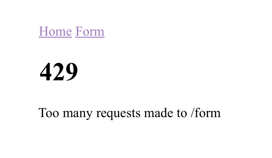 Form page error.