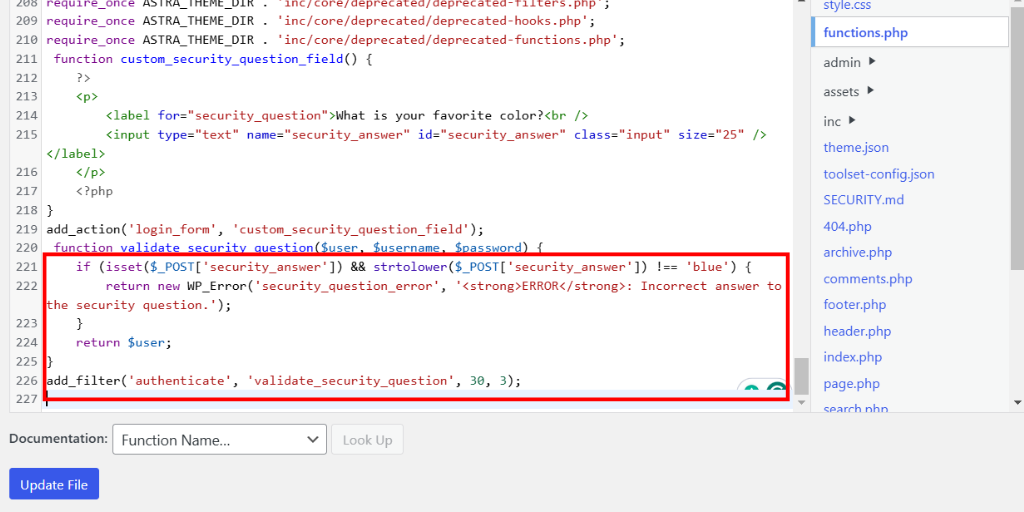 Add Validation Function