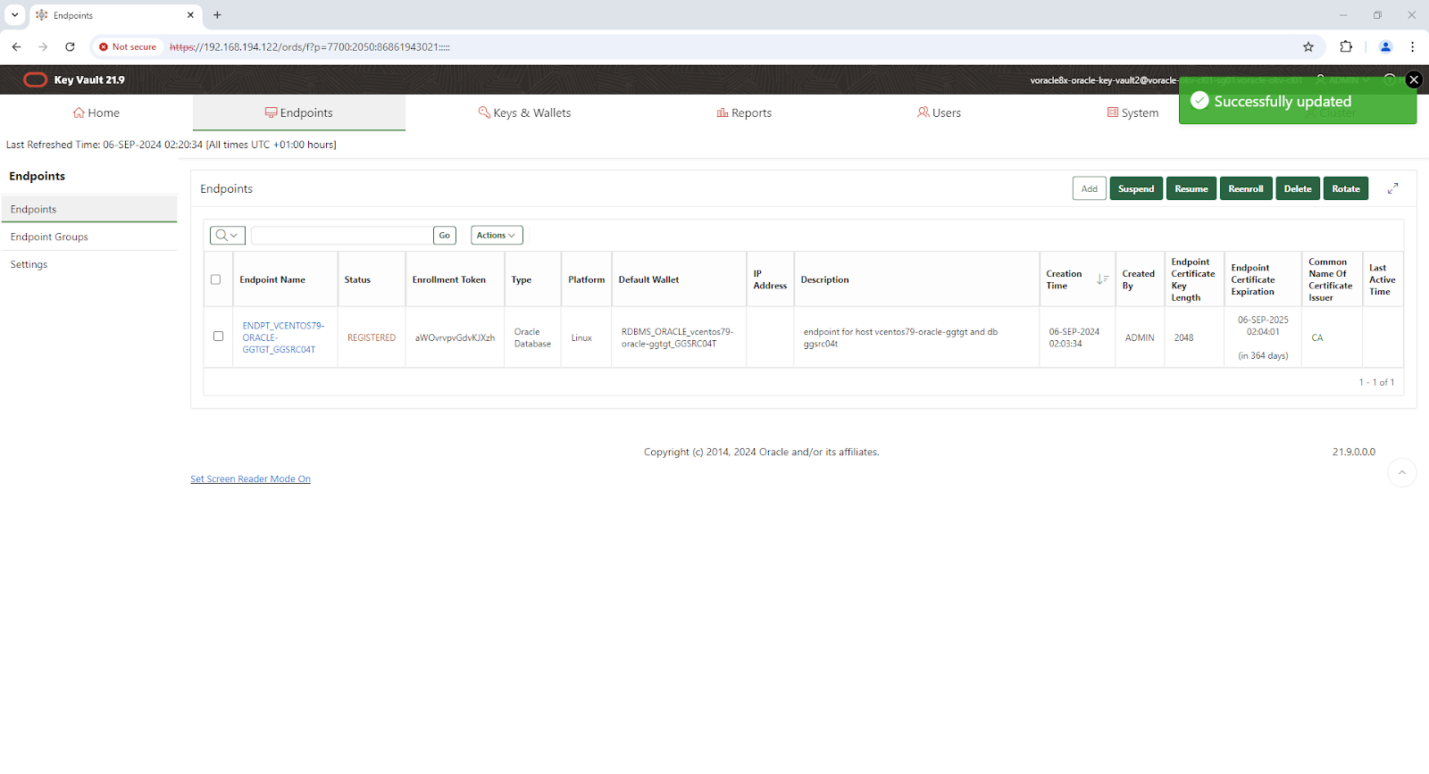 Endpoints - Google Chrome