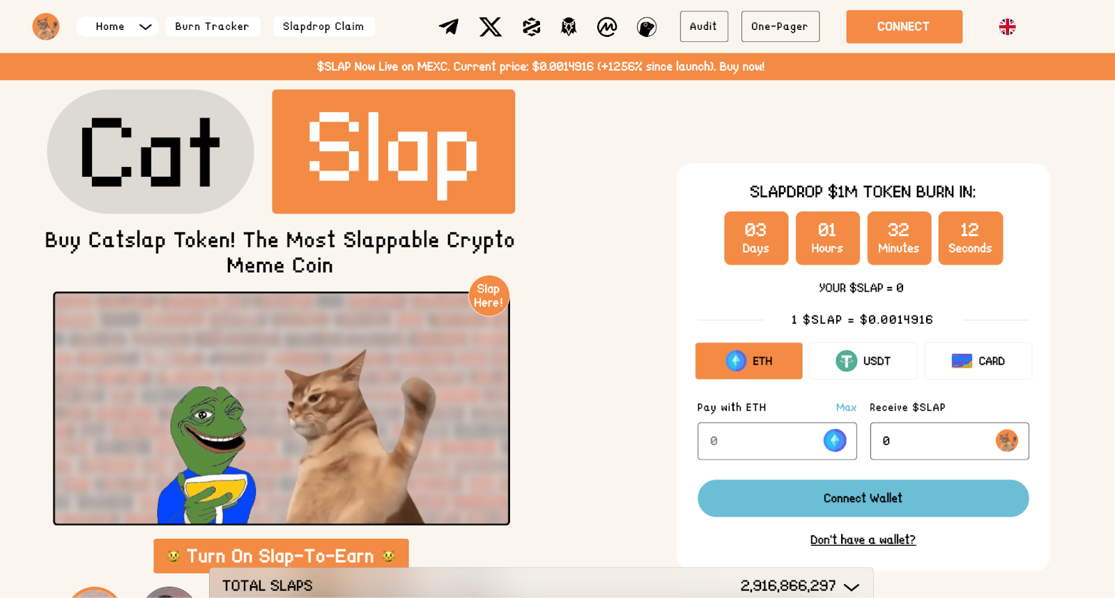 Catslap memecoin project