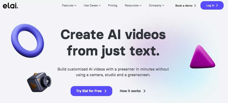 Elai - Top 10 AI Video Generators