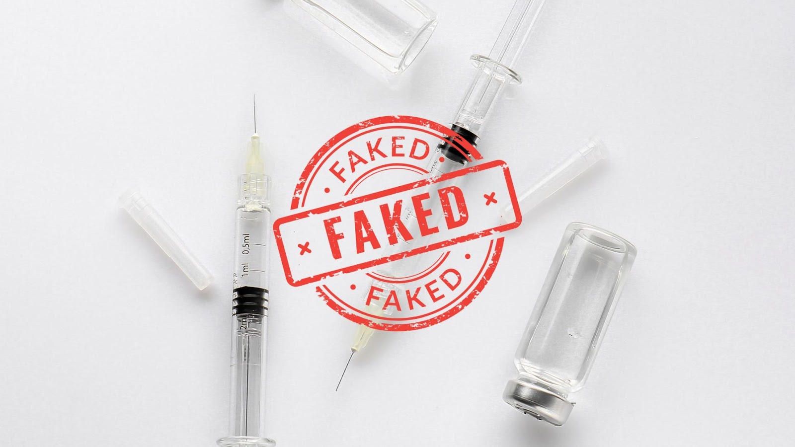 syringe and bottle fake dermal filler