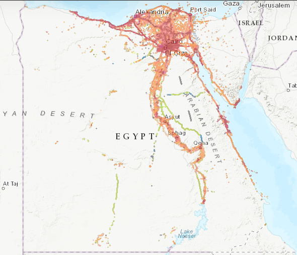 Orange 3G / 4G / 5G network coverage in Egypt