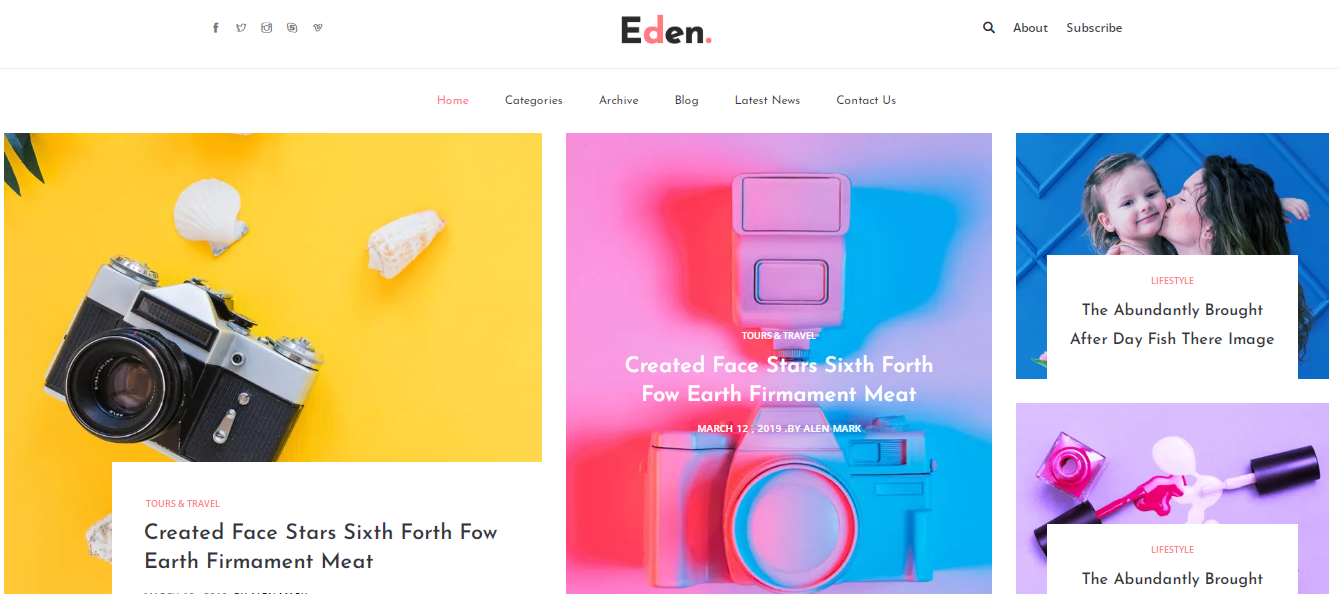 Eden - Personal blog template by Aigars Silkalns on Colorlib