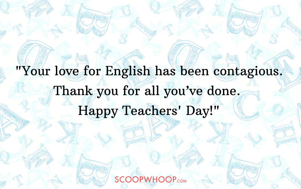 teachers day wishes for english teacher