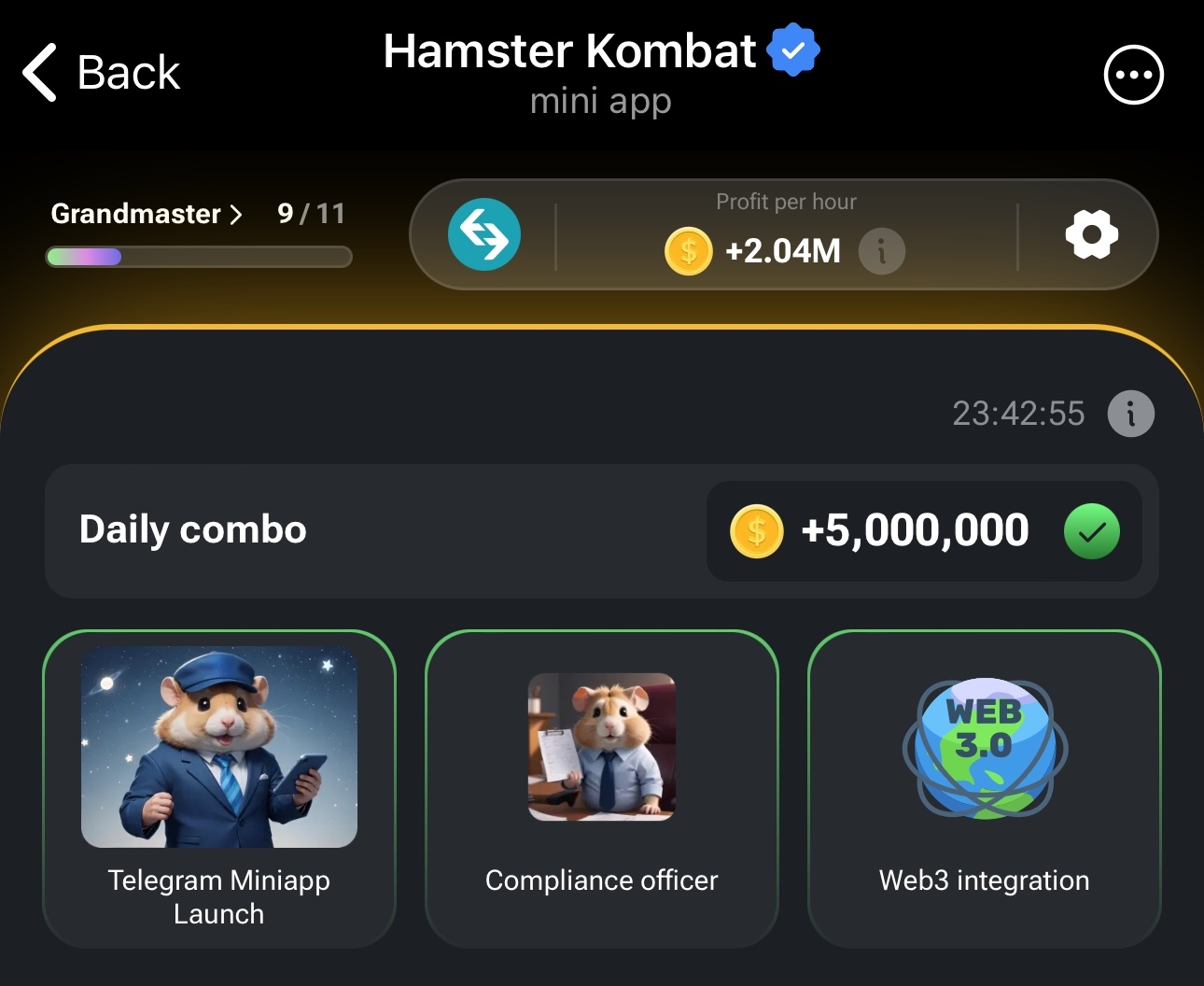 Thẻ Combo Hàng Ngày của Hamster Kombat cho ngày 18-19 tháng 9 năm 2024 image 0