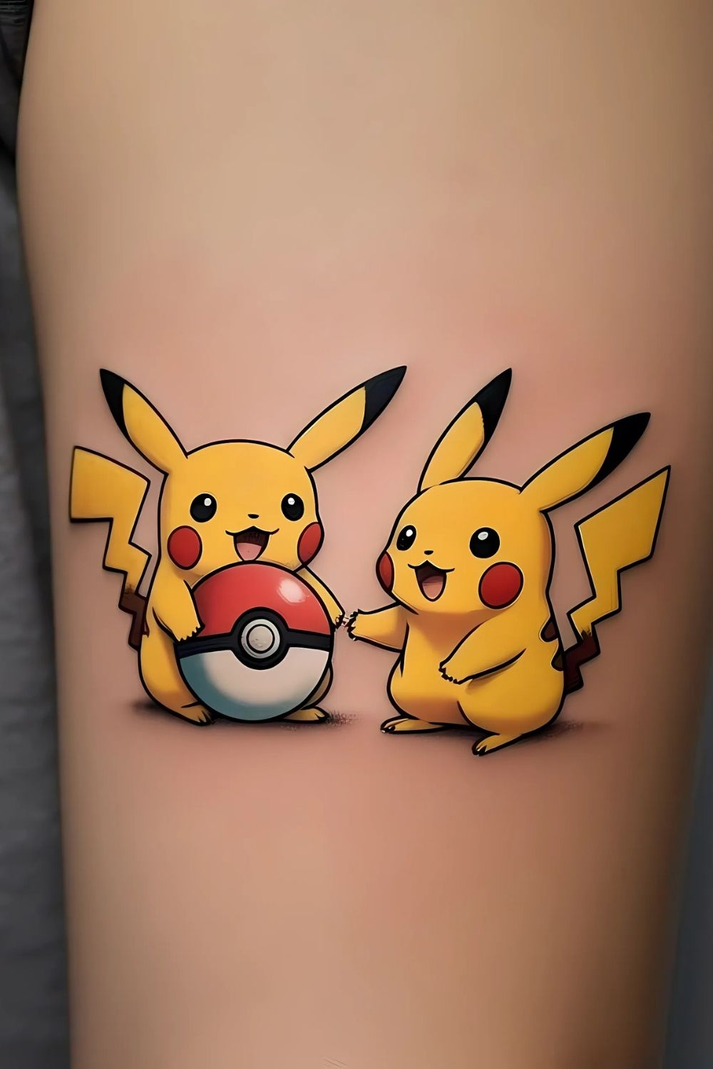 Pikachu Tattoos for Couples and Best Friends