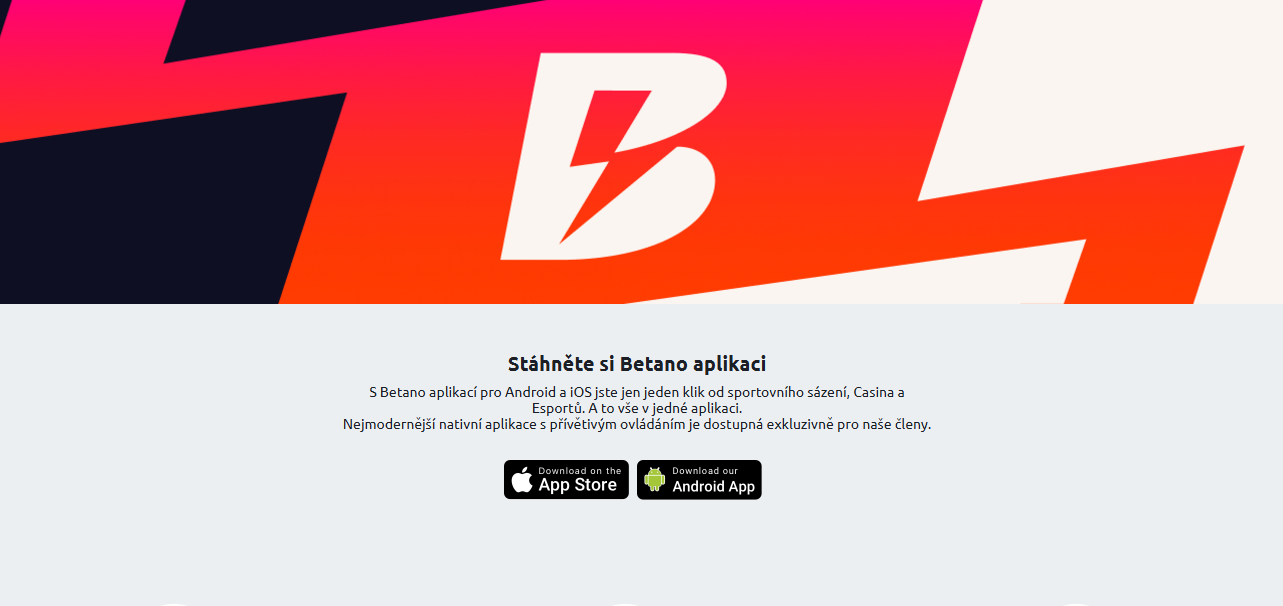 Betano mobilní aplikace | download