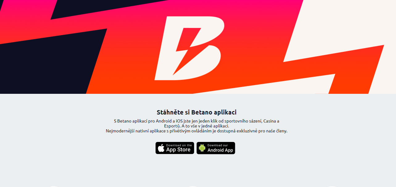 Stažení a instalace aplikace Betano