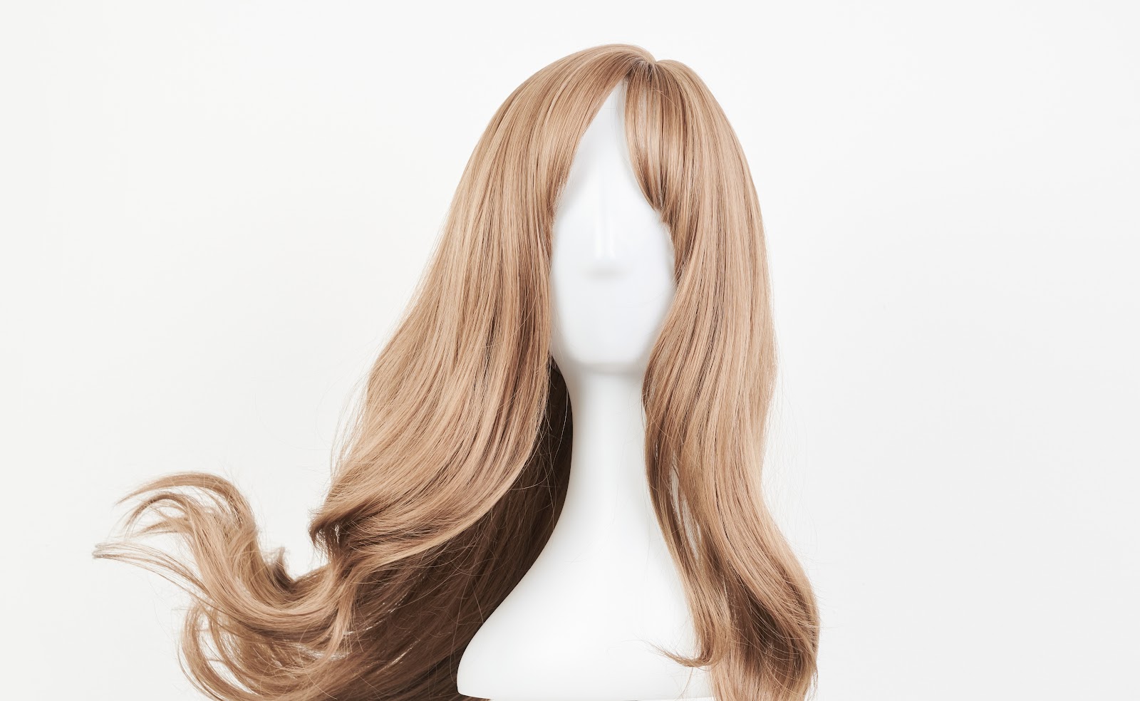 Wig hair on mannequin