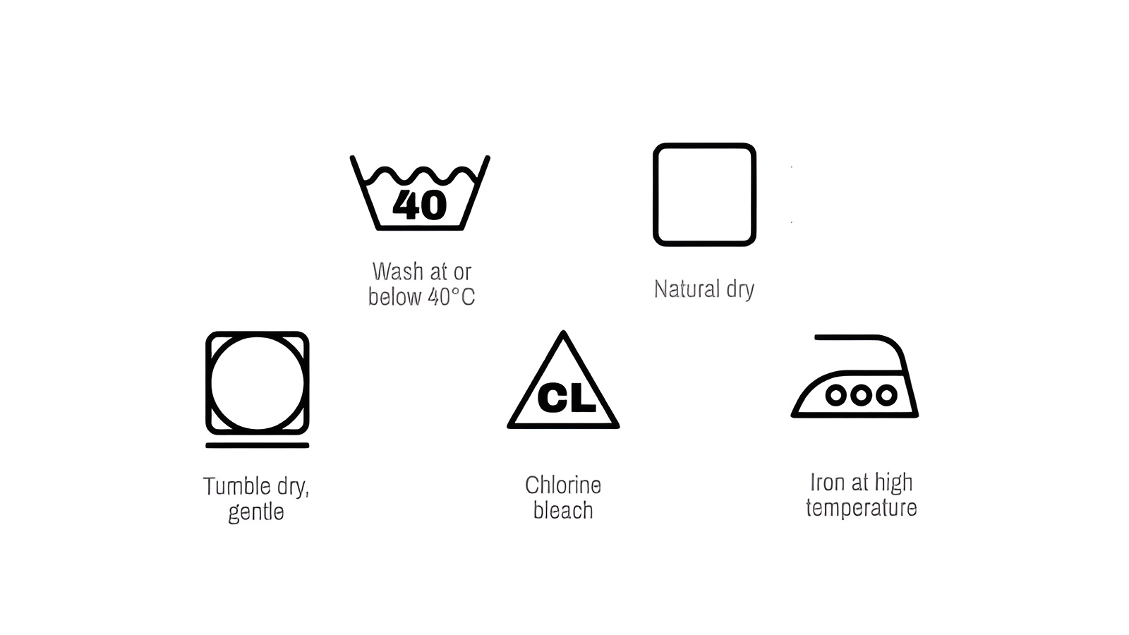 linen care label symbols